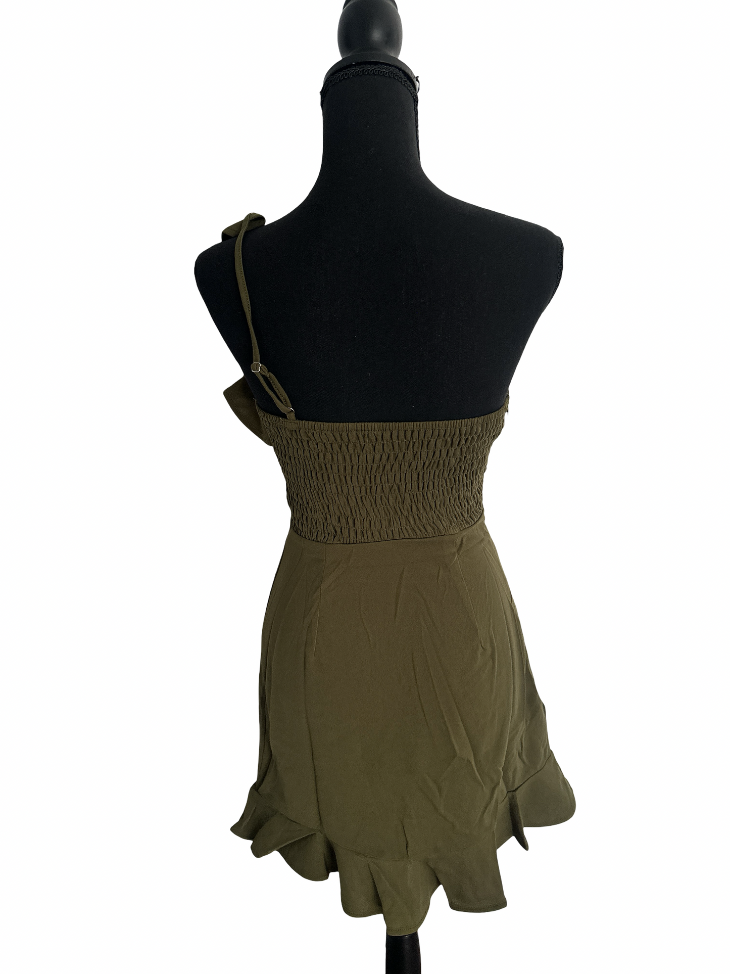 Olive Grace One-Shoulder Ruffle Dress