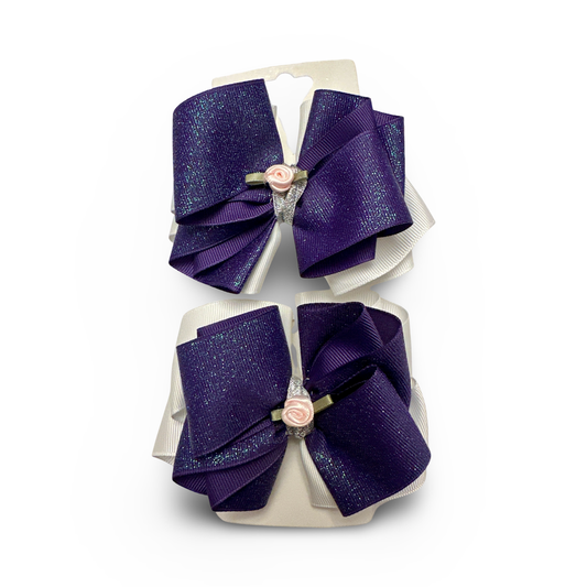 Elegant 2pcs Ribbon Bow Set for Occasion Dresses - Beautiful and Perfect for Special Events