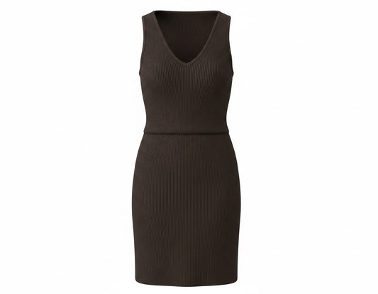 Black Ribbed Bodycon Sweater Dress