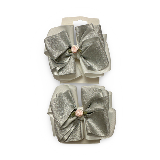 Elegant 2pcs Ribbon Bow Set for Occasion Dresses - Beautiful and Perfect for Special Events