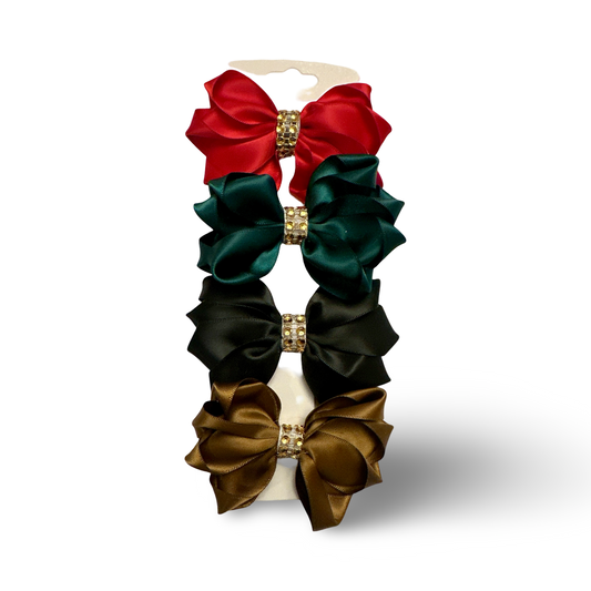 Mini Ribbons Hair Accessories with Pearl Accents and Vibrant Colors for Stylish Outfits